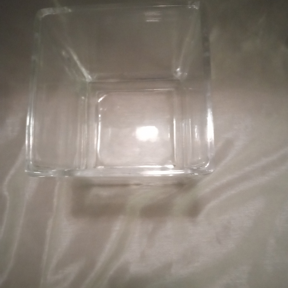 Elegant Clear Glass Square Vase